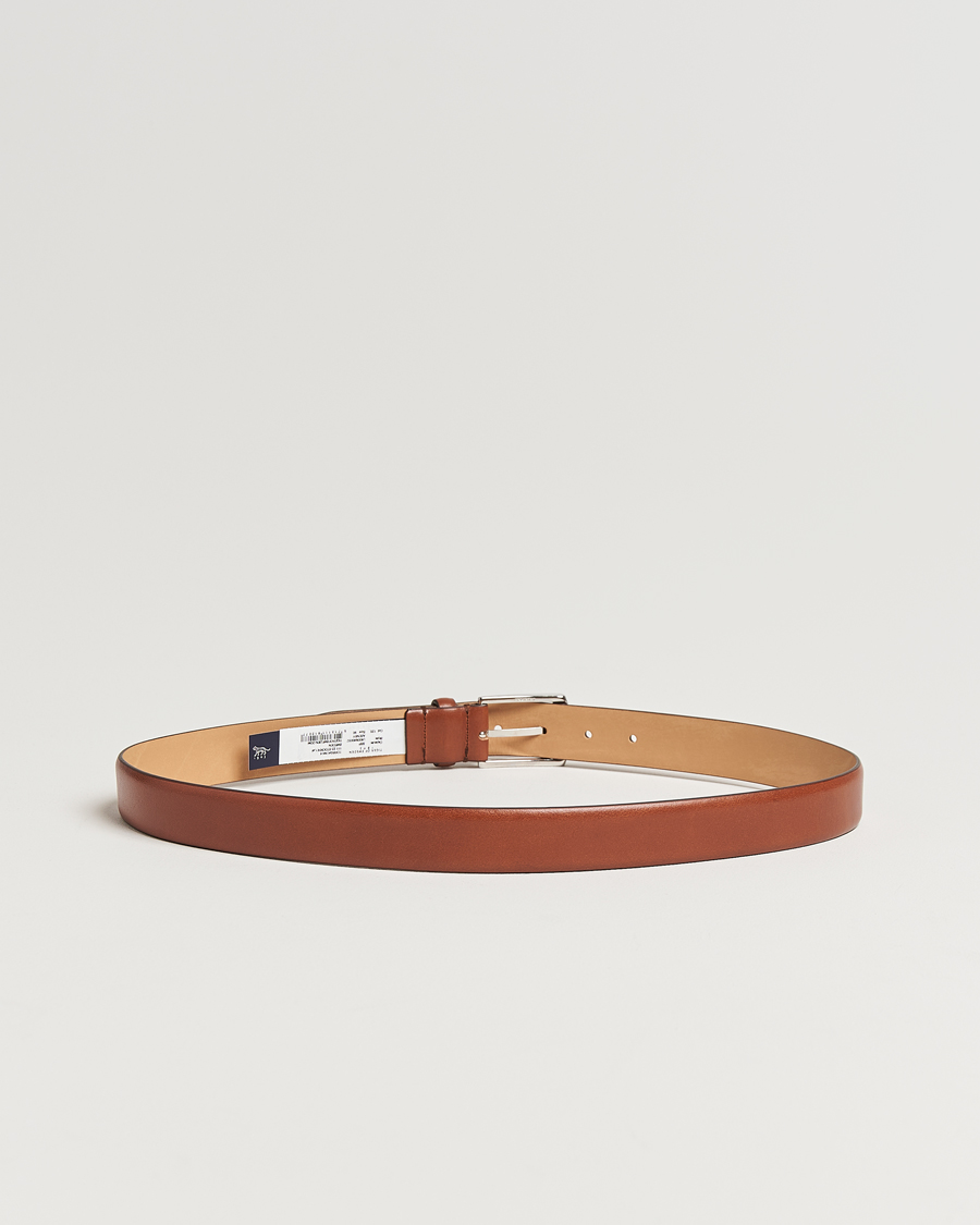 Herre | Belter | Tiger of Sweden | Asenby Leather 3 cm Belt Cognac