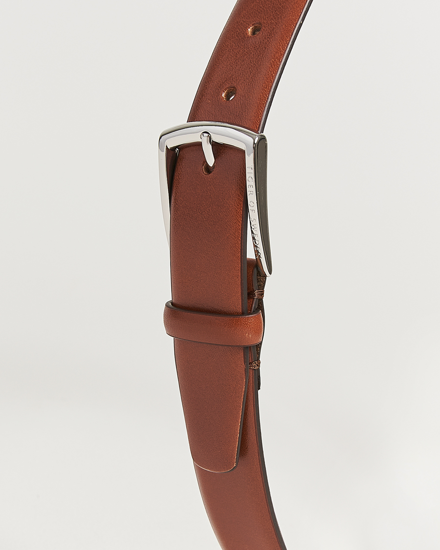 Herre | Belter | Tiger of Sweden | Asenby Leather 3 cm Belt Cognac