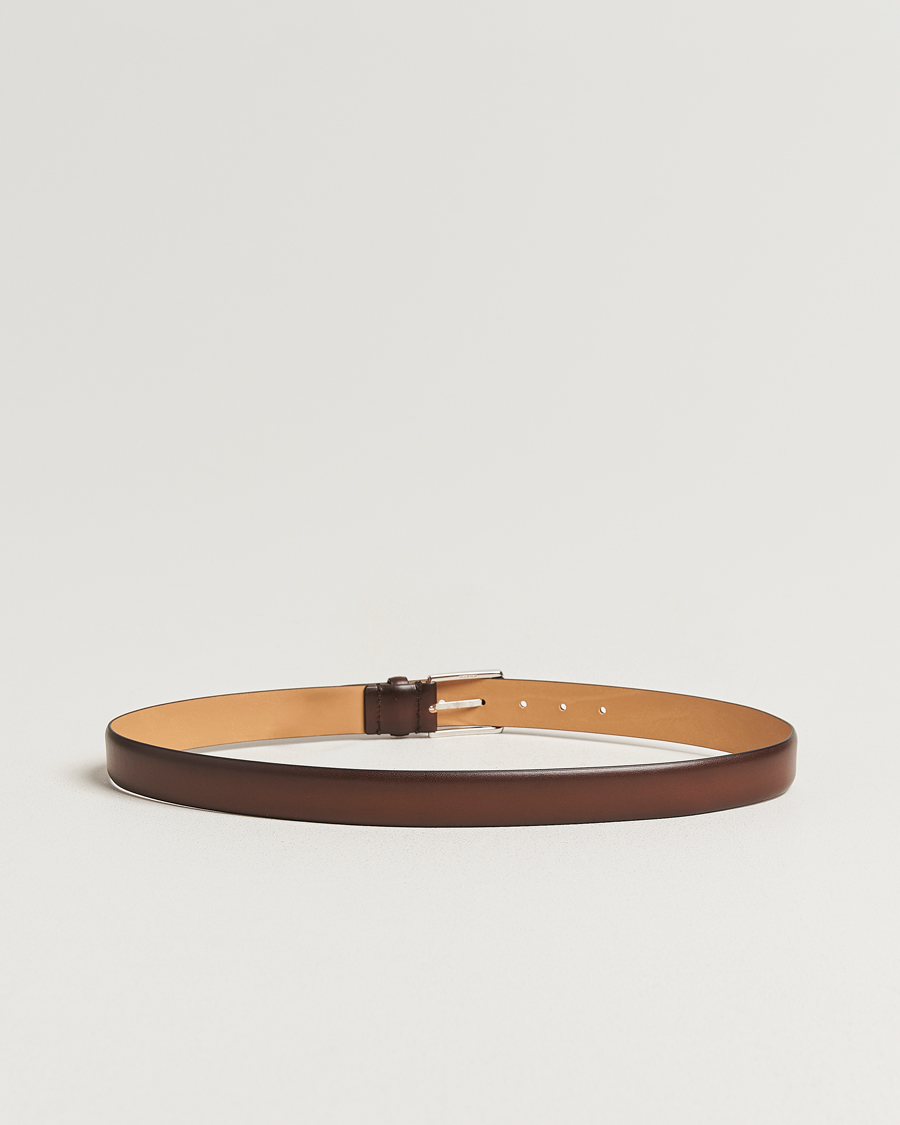 Herre | Belter | Tiger of Sweden | Asenby Leather 3 cm Belt Dark Brown