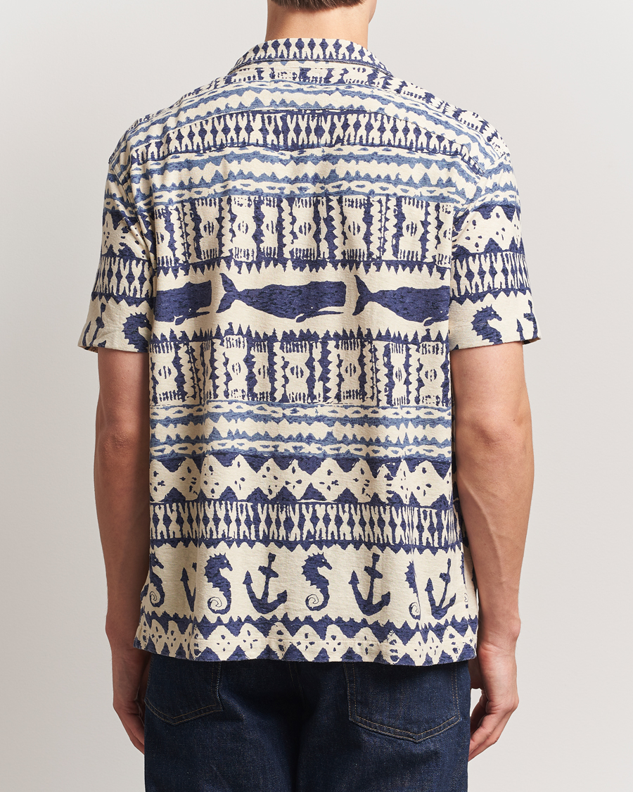 Herre | Skjorter | RRL | Ryan Short Sleeve Shirt Cream/Navy