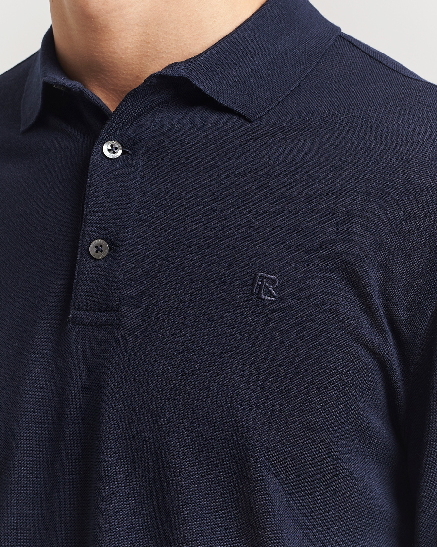 Herre | Pikéer | Ralph Lauren Purple Label | Long Sleeve Wool Polo Navy