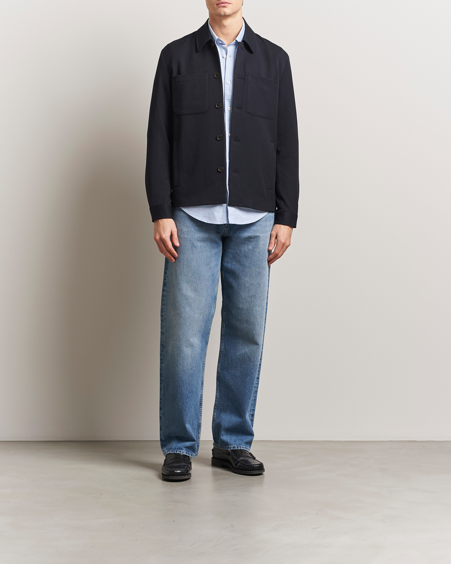 Herre | Skjorter | LES DEUX | Marsielle Hybrid Jacket Dark Navy