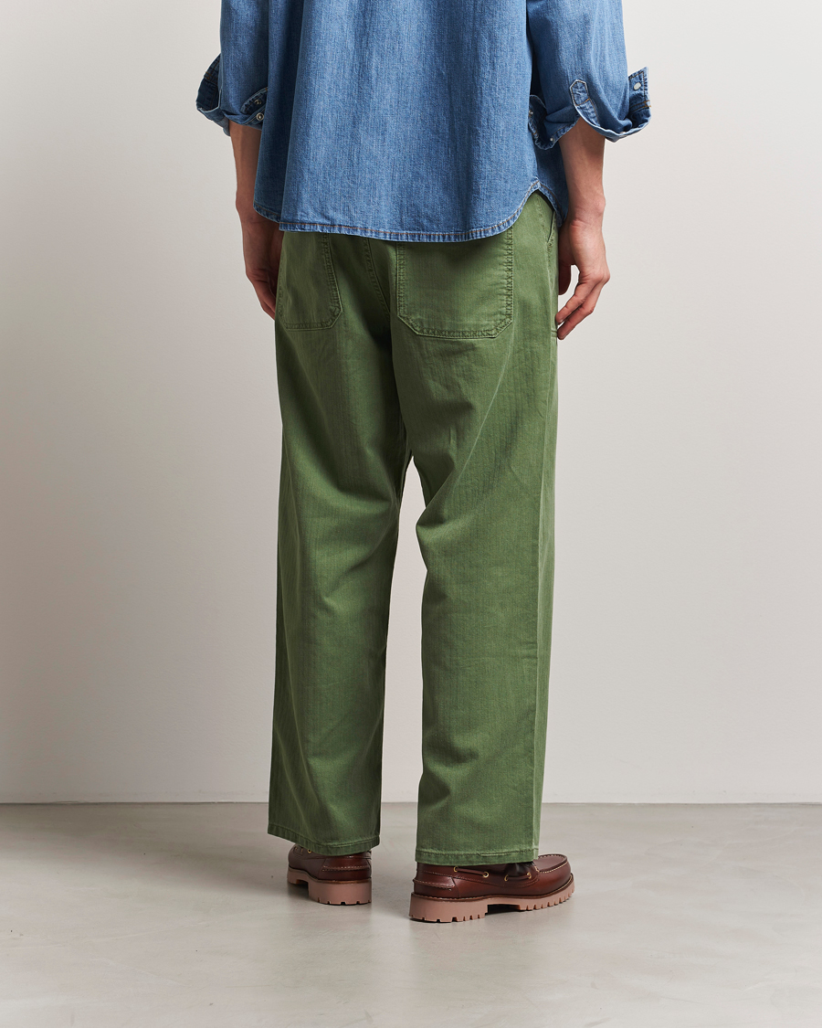 Herre | Bukser | Jeanerica | GM010 Genua Worker Chino Chevron Green
