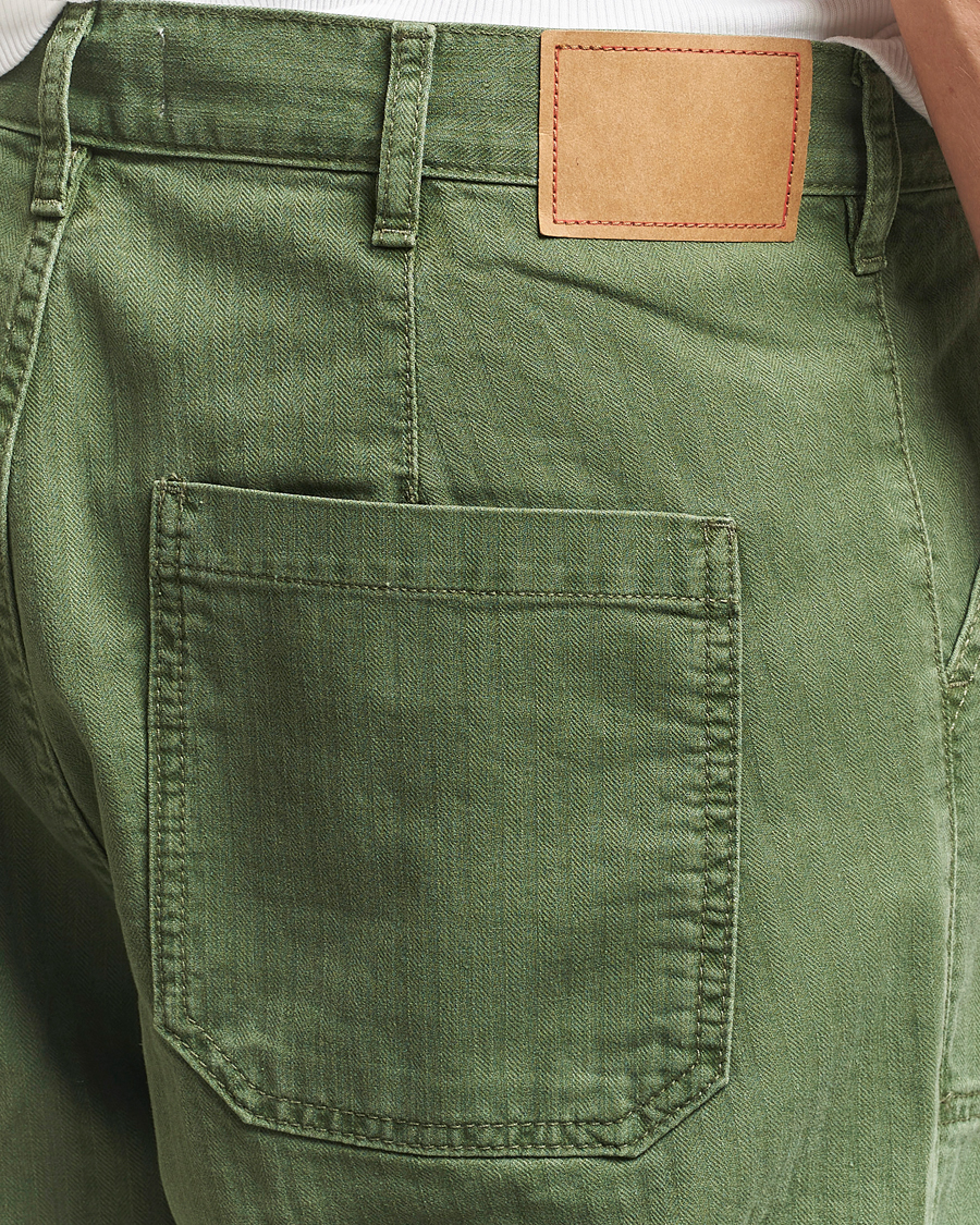 Herre | Bukser | Jeanerica | GM010 Genua Worker Chino Chevron Green