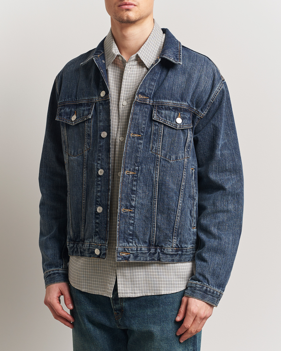 Herre | Jakker | Jeanerica | Joe Denim Jacket Dark Blue Righe