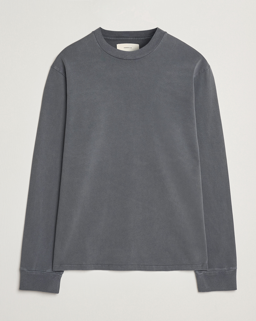 Herre | T-Shirts | Jeanerica | Clement Crew Neck Sweatshirt Washed Black