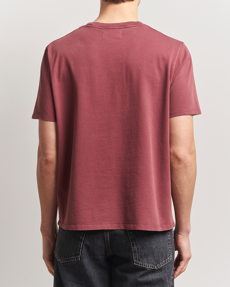 Herre | T-Shirts | Jeanerica | Delon Crew Neck T-Shirt Washed Burgundy