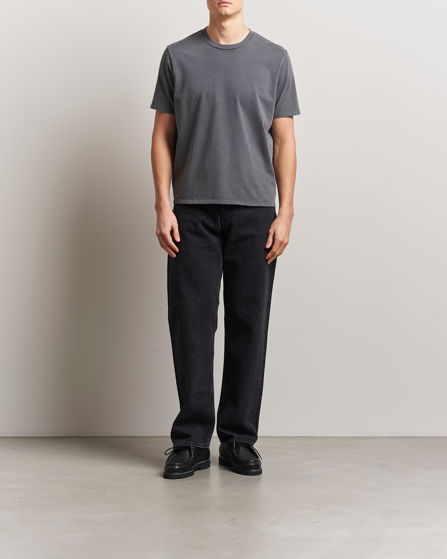 Herre | T-Shirts | Jeanerica | Delon Crew Neck T-Shirt Washed Black