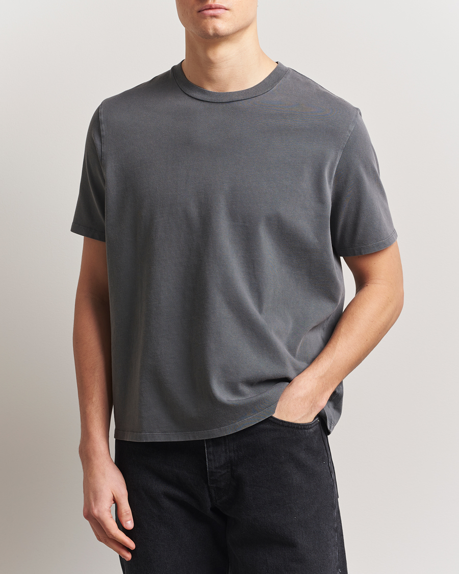Herre | T-Shirts | Jeanerica | Delon Crew Neck T-Shirt Washed Black