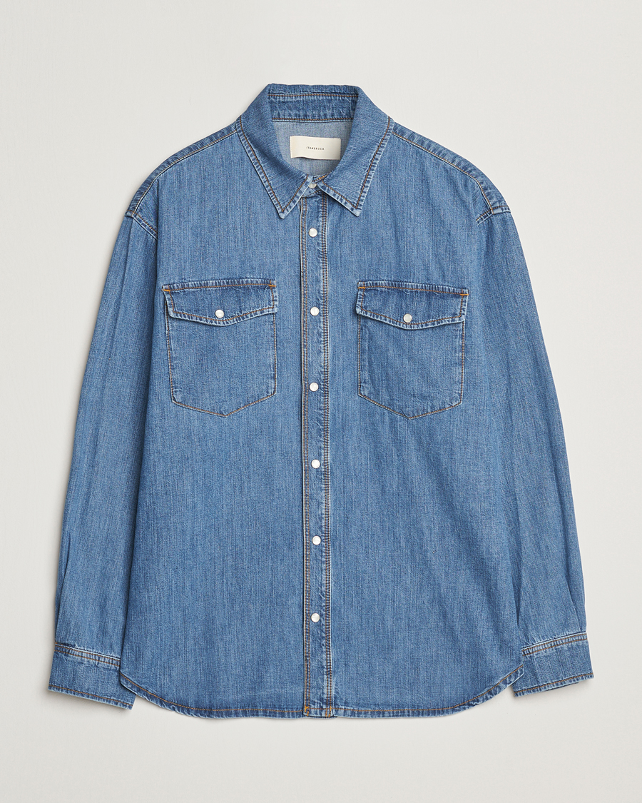 Herre | Skjorter | Jeanerica | Arno Denim Shirt Light Blue Vintage