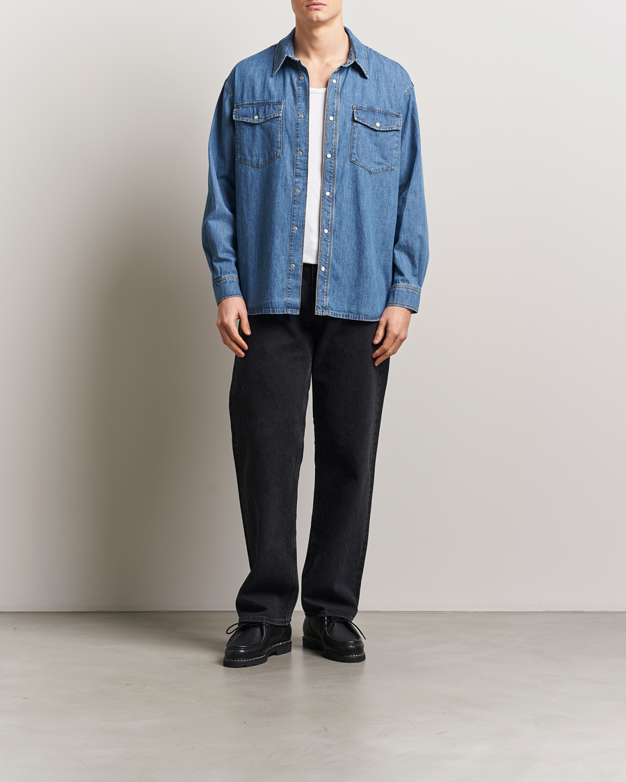 Herre | Skjorter | Jeanerica | Arno Denim Shirt Light Blue Vintage