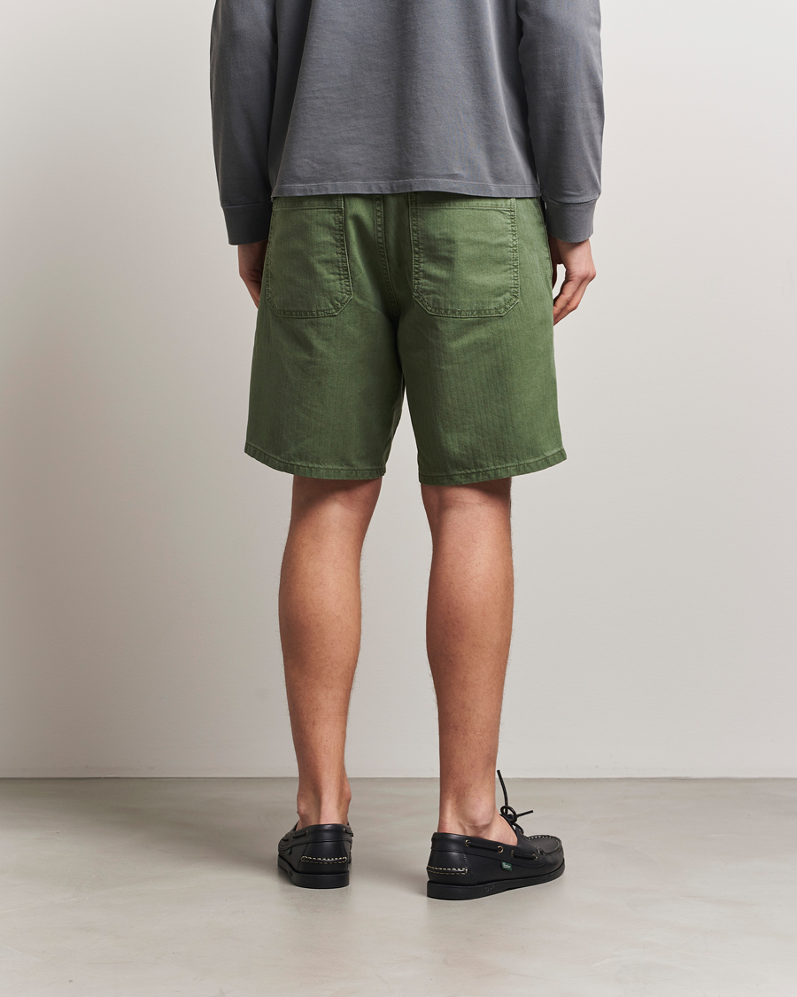 Herre | Shorts | Jeanerica | GM011 Genua Worker Chino Shorts Chevron Green