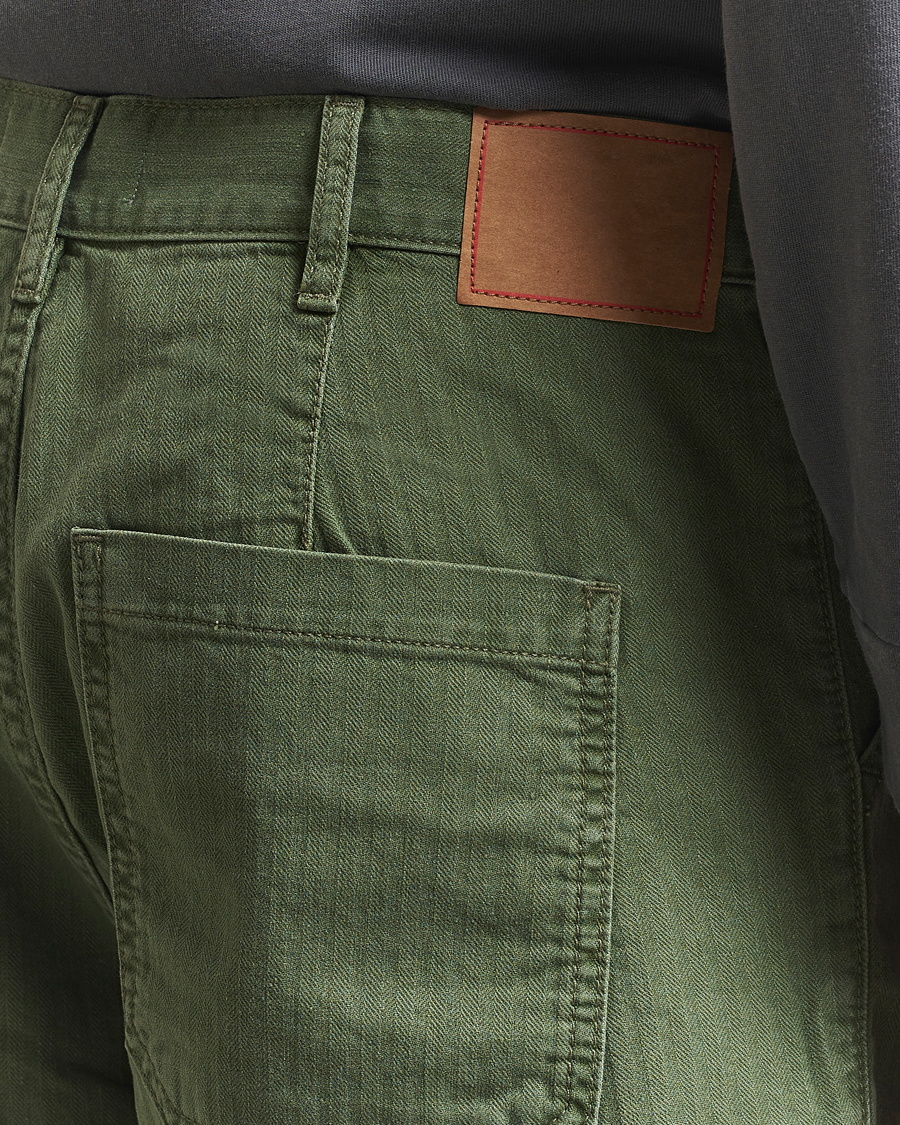 Herre | Shorts | Jeanerica | GM011 Genua Worker Chino Shorts Chevron Green