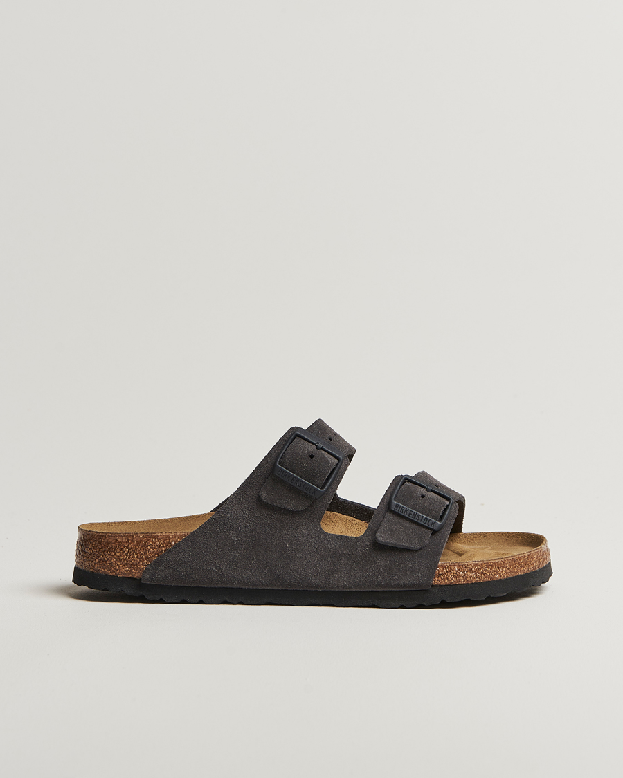 Herre | Sandaler og tøfler | BIRKENSTOCK | Arizona Classic Footbed Velvet Grey Suede