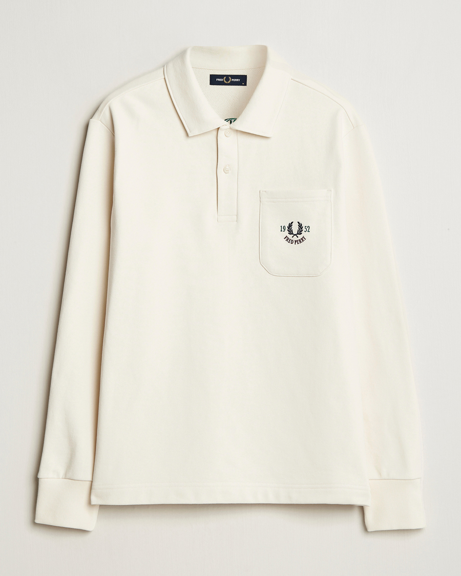 Herre | Gensere | Fred Perry | Embroidered Champion Rugby Sweater Ecru