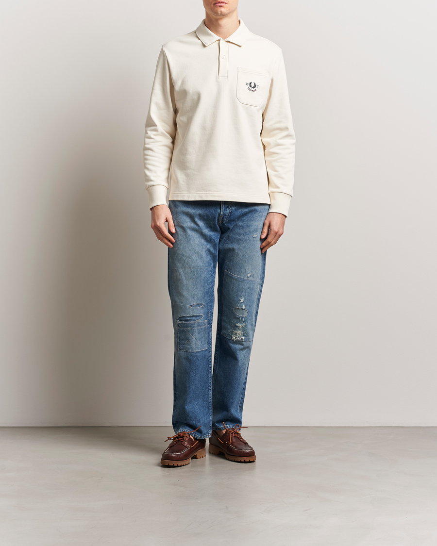 Herre | Gensere | Fred Perry | Embroidered Champion Rugby Sweater Ecru