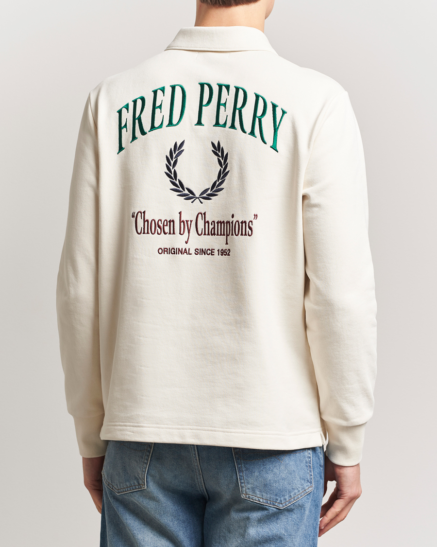 Herre | Gensere | Fred Perry | Embroidered Champion Rugby Sweater Ecru