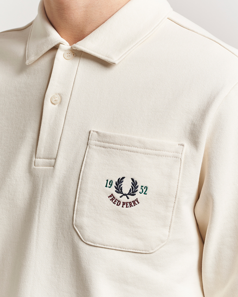 Herre | Gensere | Fred Perry | Embroidered Champion Rugby Sweater Ecru