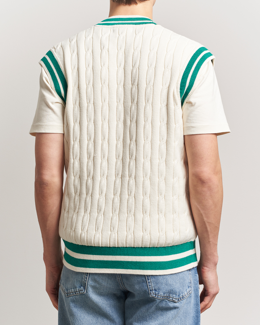 Herre | Gensere | Fred Perry | Cable Knitted Tennis Vest Ecru