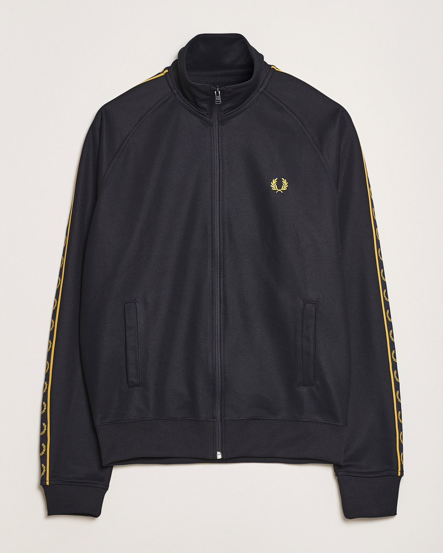 Herre | Gensere | Fred Perry | Taped Track Jacket Navy