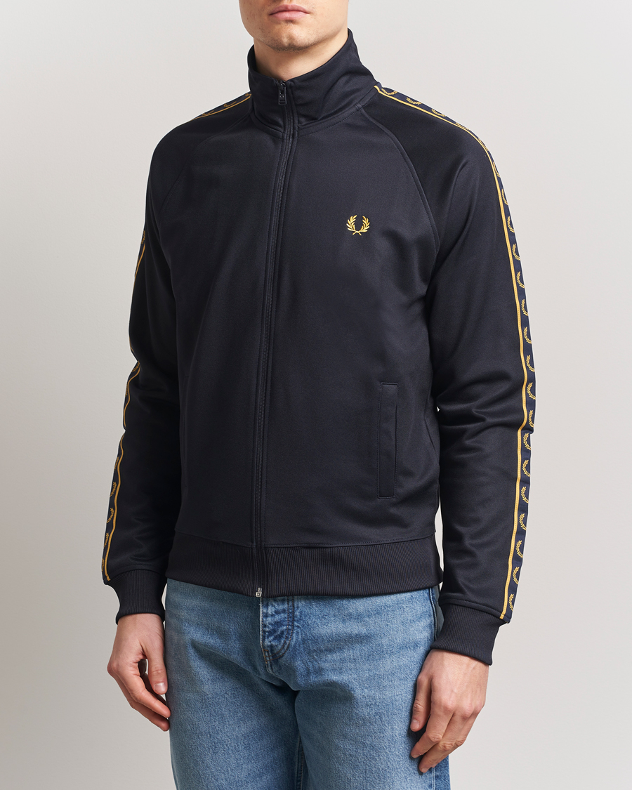 Herre | Gensere | Fred Perry | Taped Track Jacket Navy