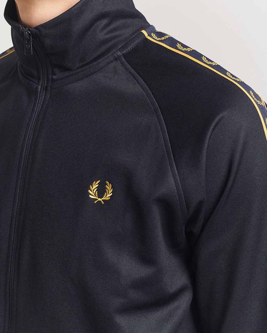 Herre | Gensere | Fred Perry | Taped Track Jacket Navy