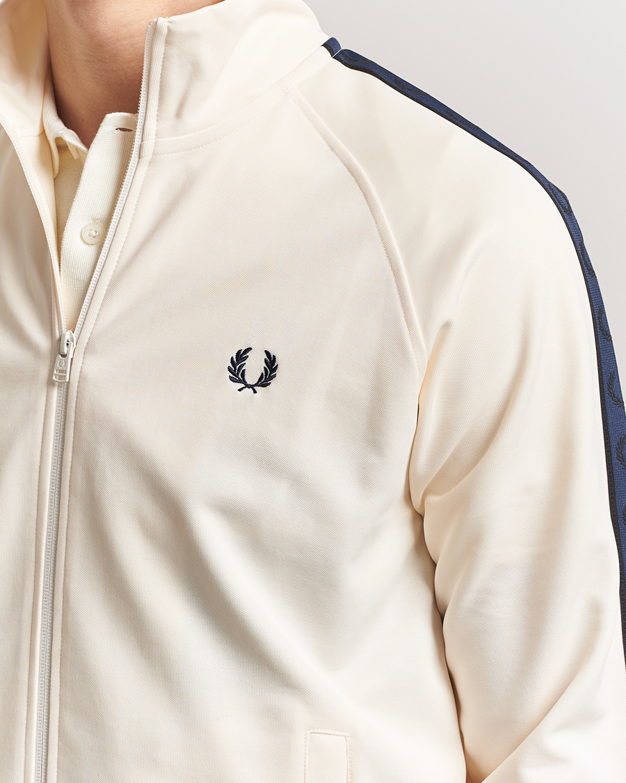Herre | Gensere | Fred Perry | Taped Track Jacket Ecru
