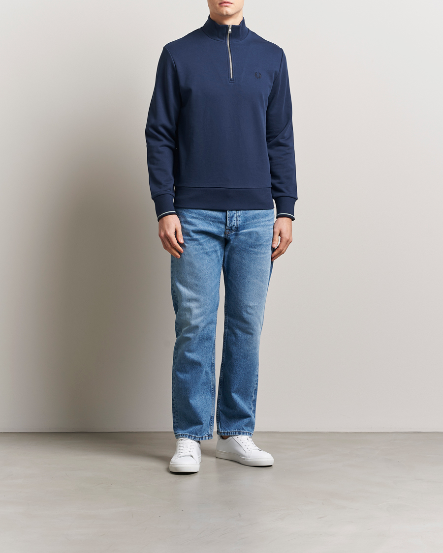 Herre | Gensere | Fred Perry | Half Zip Sweatshirt Tennis Blue