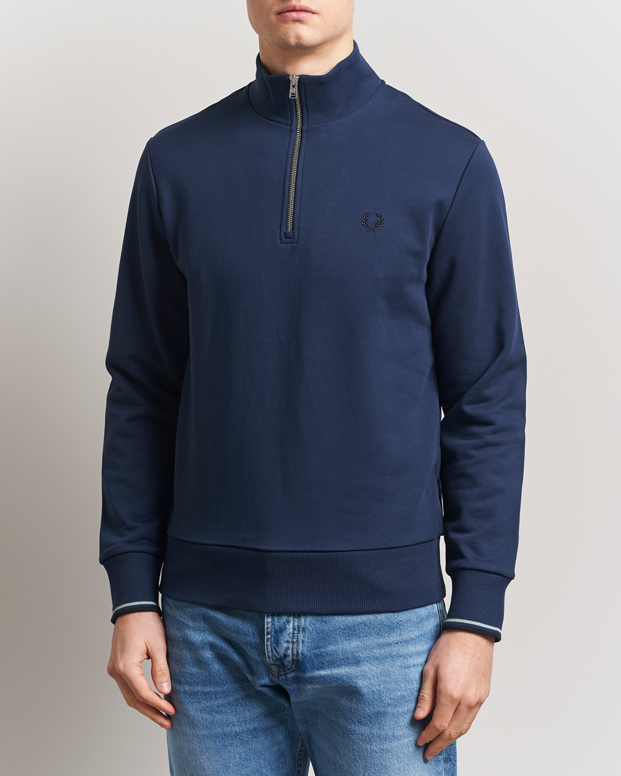 Herre | Gensere | Fred Perry | Half Zip Sweatshirt Tennis Blue
