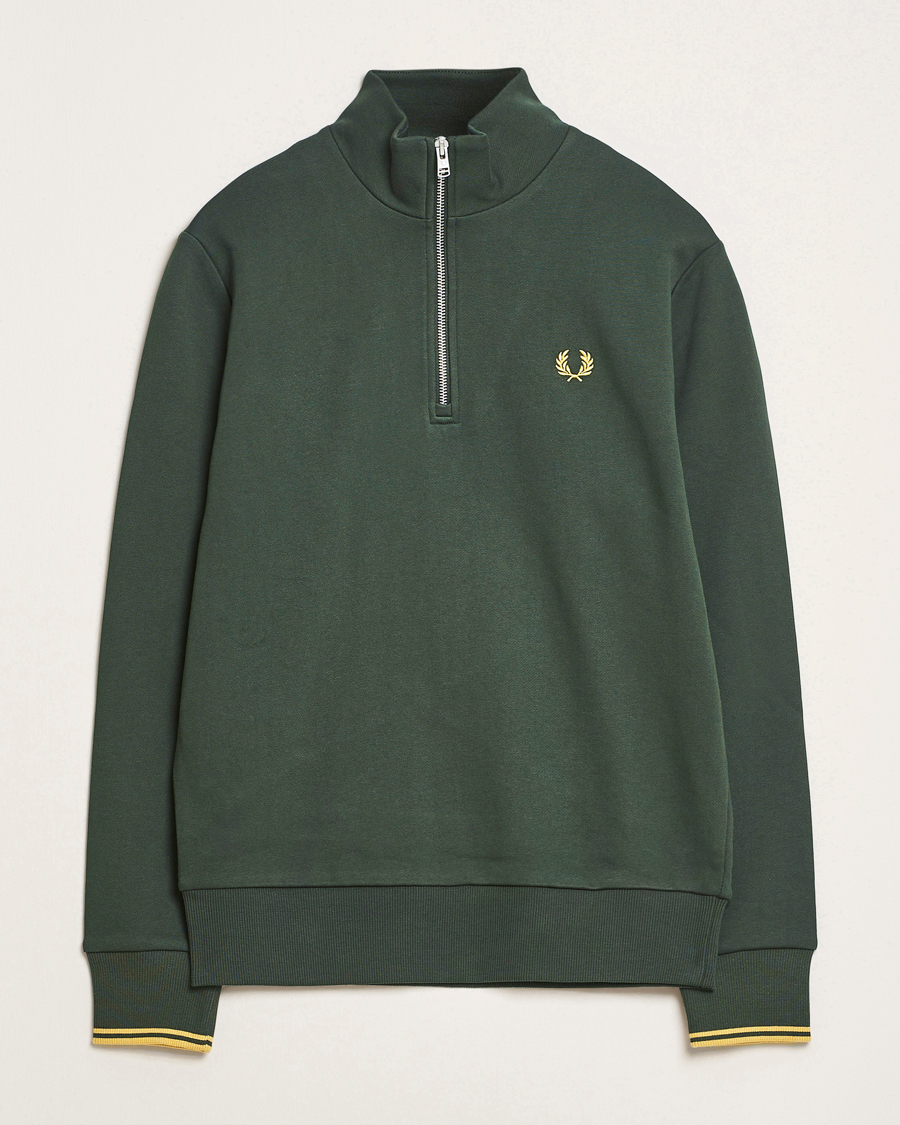 Herre | Gensere | Fred Perry | Half Zip Sweatshirt Court Green