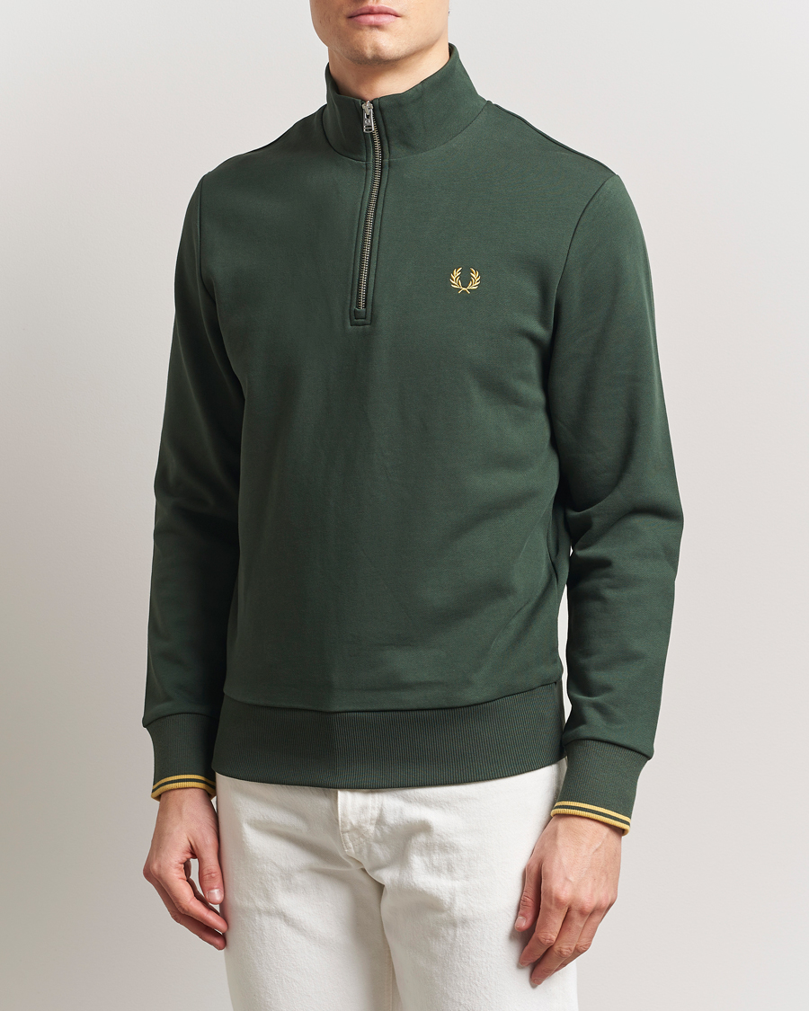 Herre | Gensere | Fred Perry | Half Zip Sweatshirt Court Green
