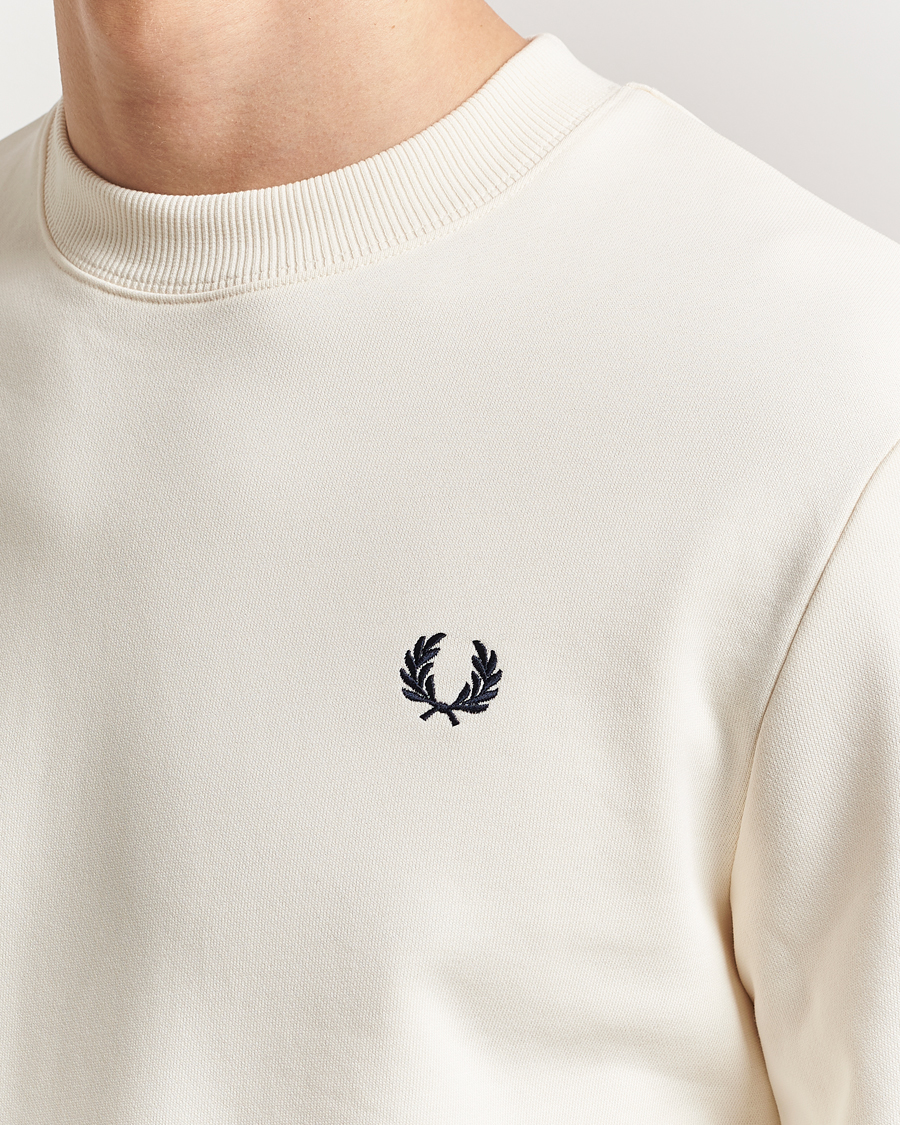 Herre | Gensere | Fred Perry | Crew Neck Sweatshirt Ecru