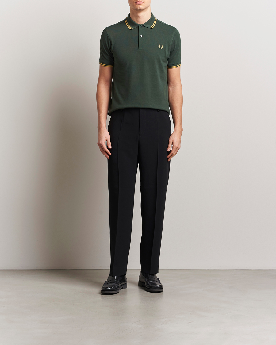 Herre | Pikéer | Fred Perry | Twin Tipped Polo Shirt Court Green
