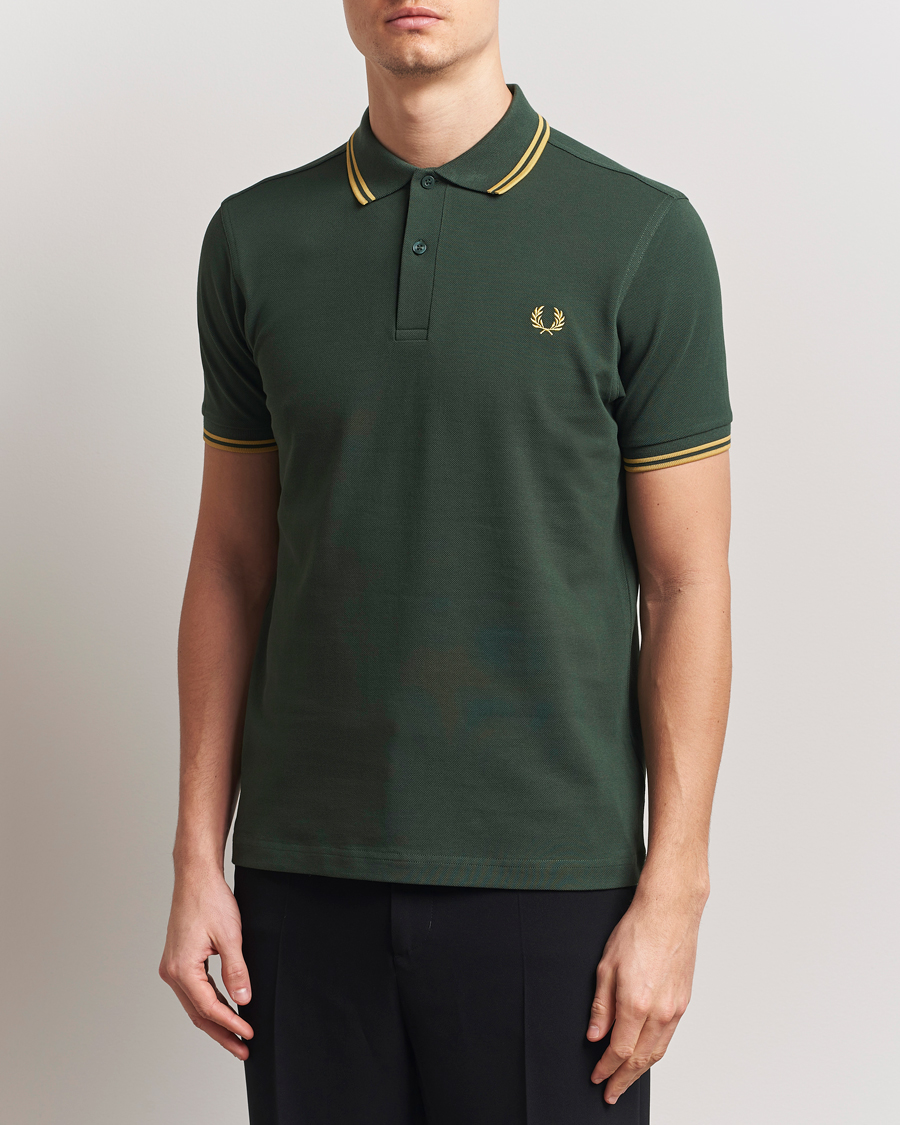 Herre | Pikéer | Fred Perry | Twin Tipped Polo Shirt Court Green