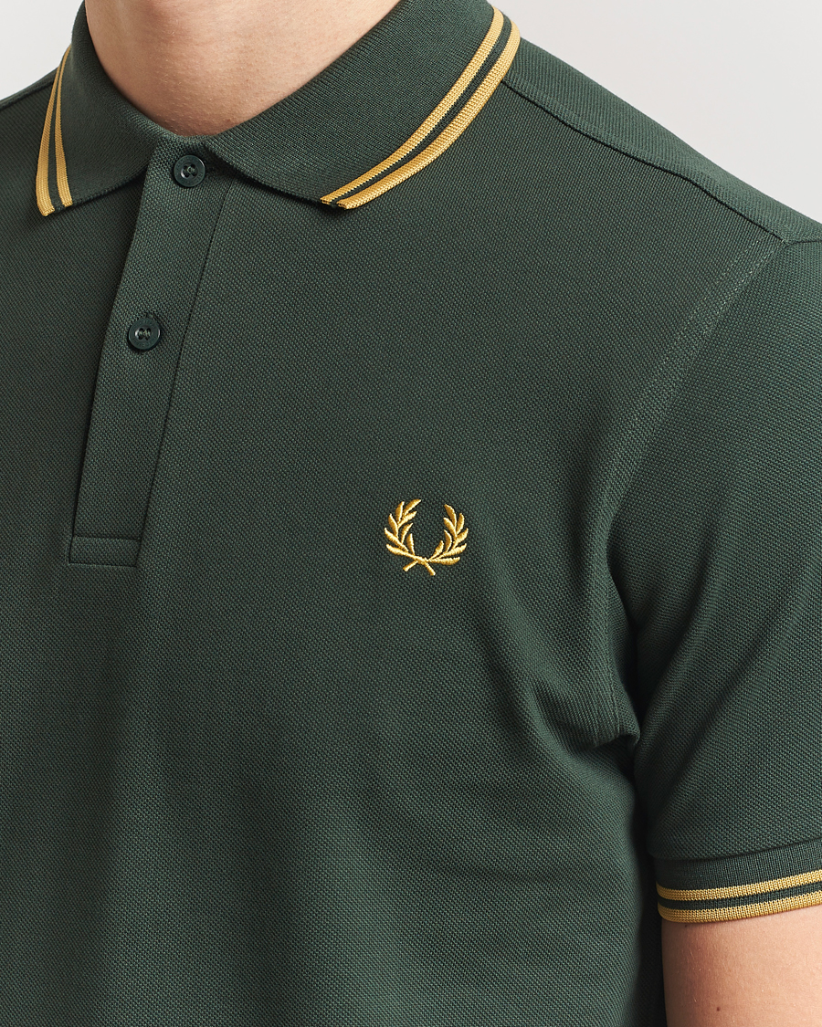 Herre | Pikéer | Fred Perry | Twin Tipped Polo Shirt Court Green