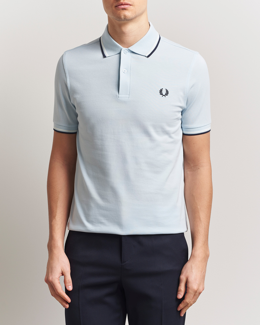 Herre | Pikéer | Fred Perry | Twin Tipped Polo Shirt Light Ice