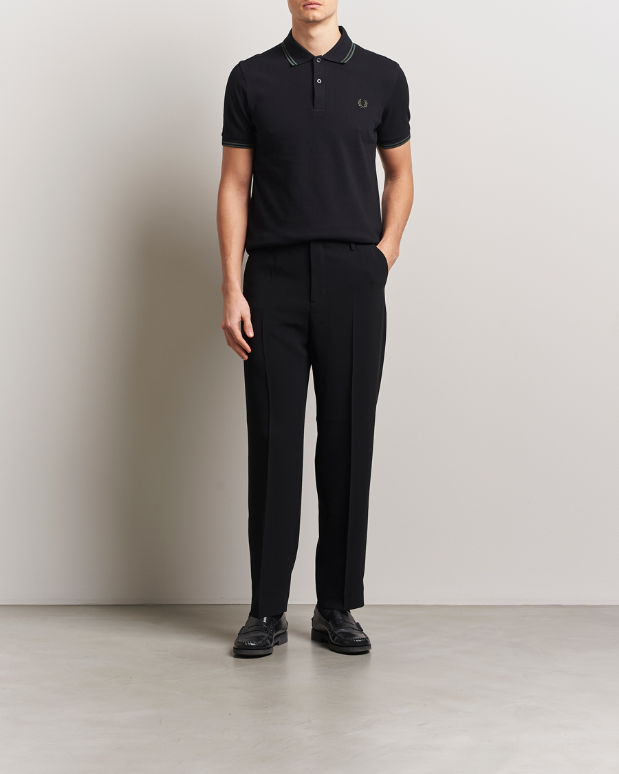 Herre | Pikéer | Fred Perry | Twin Tipped Polo Shirt Black