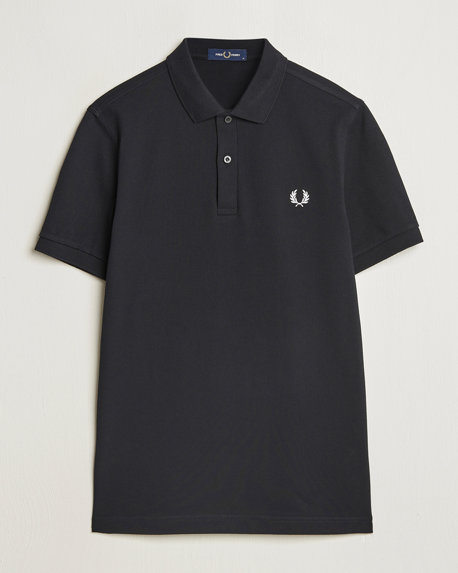 Herre | Pikéer | Fred Perry | Plain Polo Shirt Black