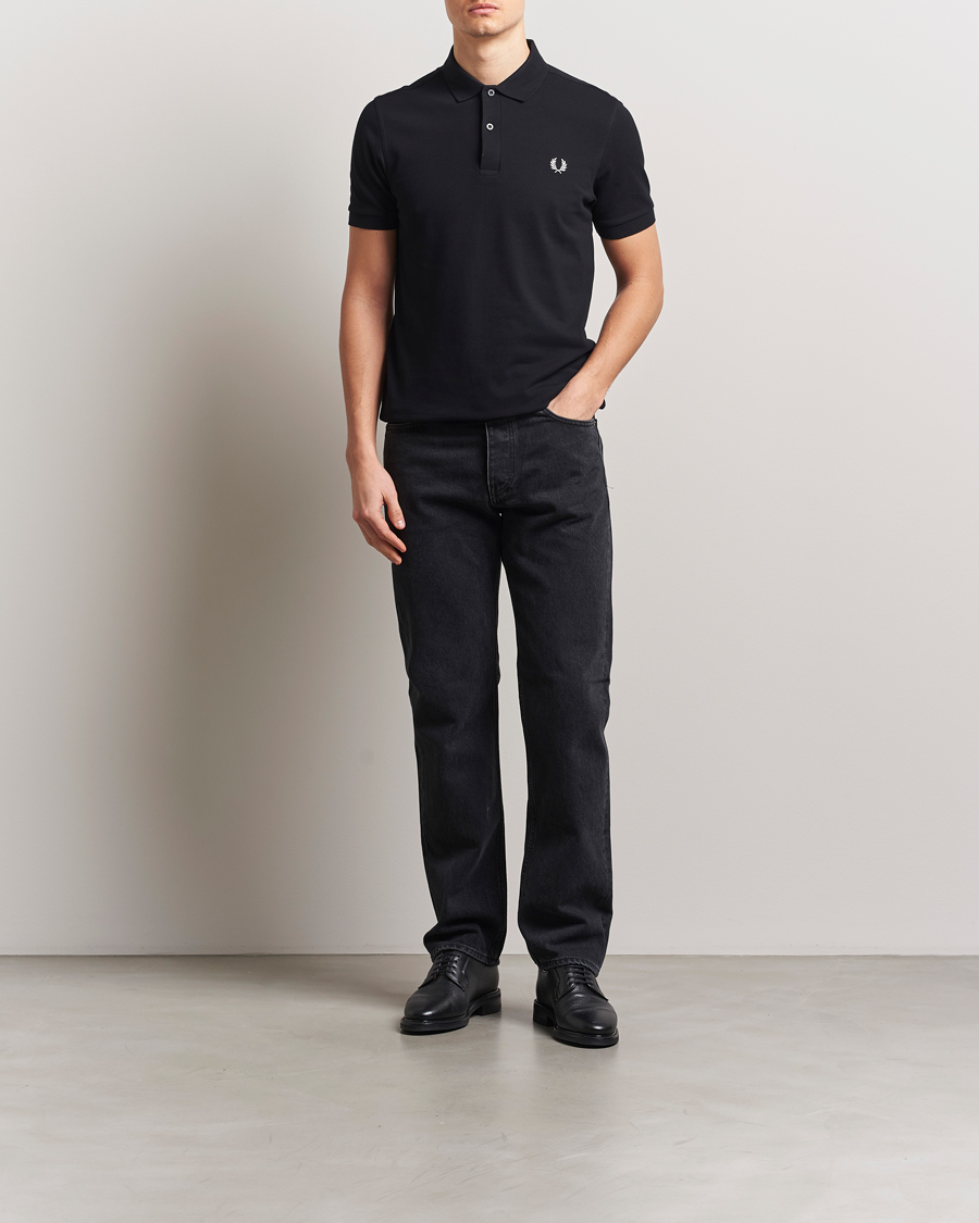 Herre | Pikéer | Fred Perry | Plain Polo Shirt Black