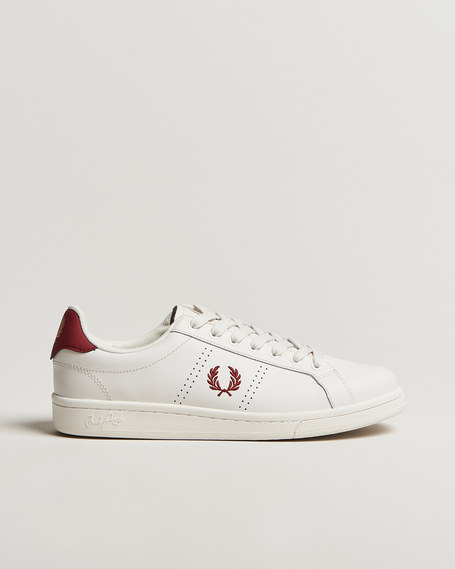 Herre | Sneakers | Fred Perry | B721 Leather Sneaker Snow White/Red