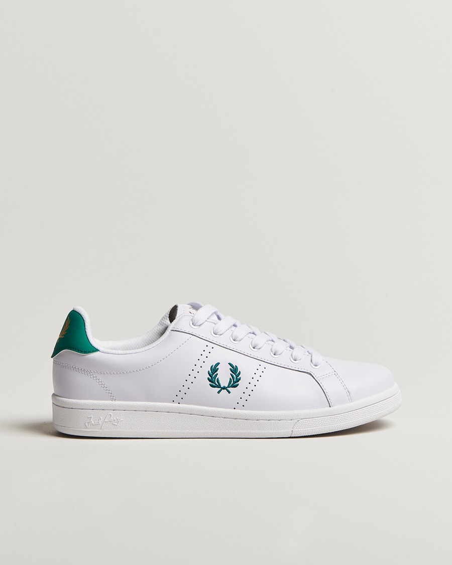 Herre | Sneakers | Fred Perry | B721 Leather Sneaker White/Court Green