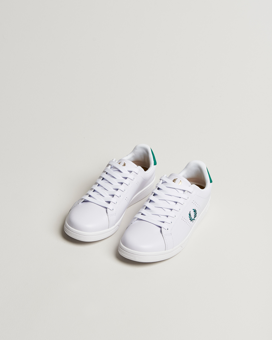 Herre | Sneakers | Fred Perry | B721 Leather Sneaker White/Court Green
