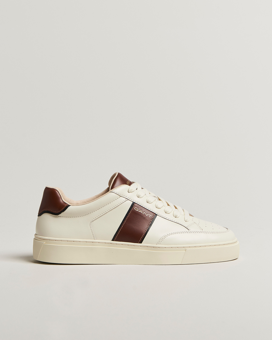 Herre | Sneakers | GANT | Mc Julien Taped Sneaker Off White/Cognac
