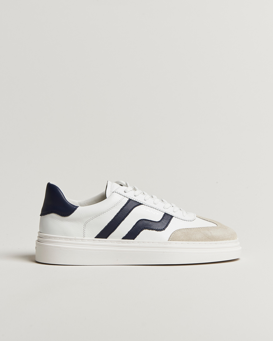 Herre | Sneakers | GANT | Cuzmoon Leather Sneaker White/Marine
