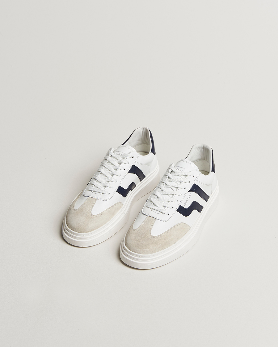 Herre | Sneakers | GANT | Cuzmoon Leather Sneaker White/Marine
