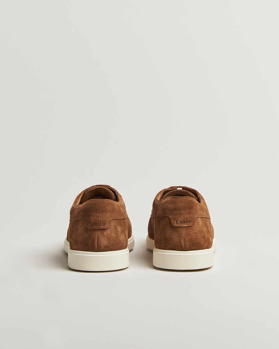 Herre | Loafers | Loake 1880 | Sardinia Suede Boat Shoe Loafers Chestnut