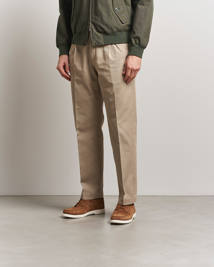 Herre | Loafers | Loake 1880 | Sardinia Suede Boat Shoe Loafers Chestnut