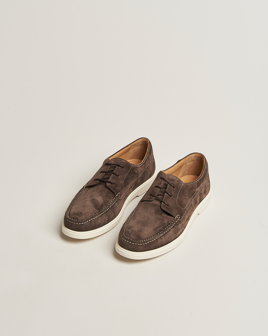 Herre | Loafers | Loake 1880 | Sardinia Suede Boat Shoe Loafers Anthracite