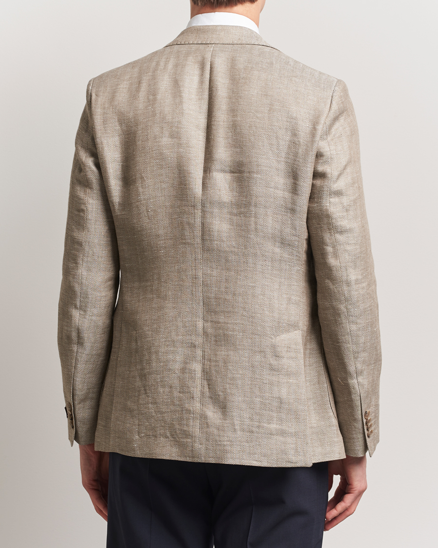 Herre | Dressjakker | Morris Heritage | Linen Herringbone Blazer Beige