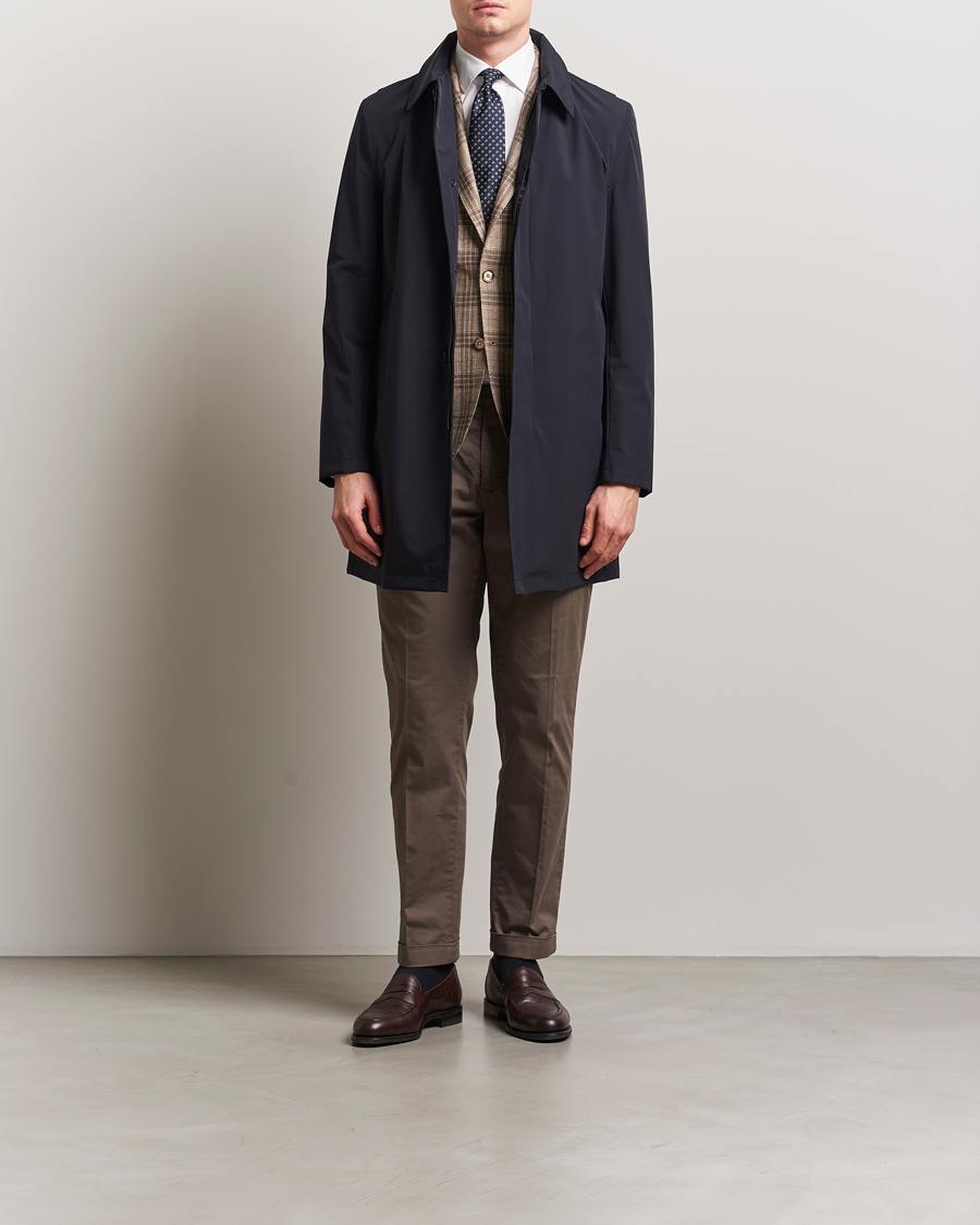Herre | Jakker | Oscar Jacobson | Nylon Car Coat Navy